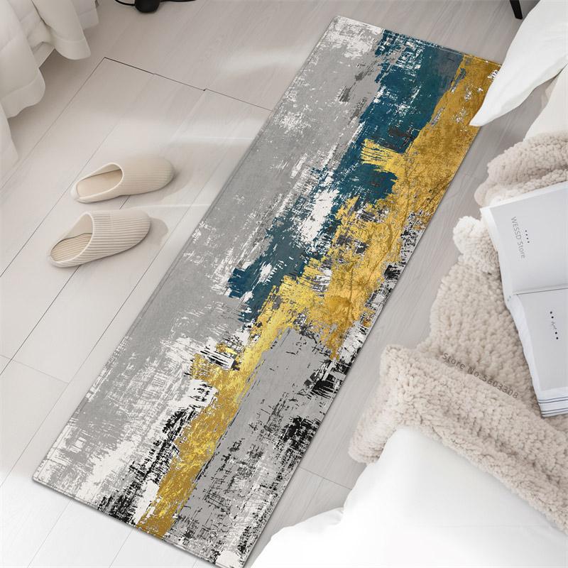 Modern Abstract Rugs For Bedroom Bedside Mat Soft Sponge Floor Mat For Kitchen Washable Bathroom Rug Hallway Mat