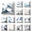 Ink Landscape Painting Pillowcase Bedroom Room Home Decoration Office Seat Living Room Sofa Cushion Cover 45x45cm