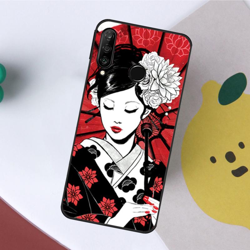 Японское искусство Татуировка Кимоно Для Huawei Nova 5T 9 10 SE 7i 8i 11i 12i Y60 Y61 Y70 Y72 Y73 Y90 Y91 P20 P40 P30 Lite Чехол