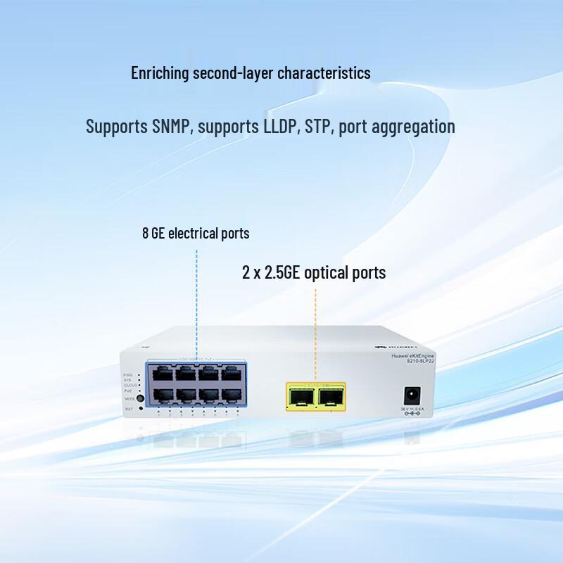 Huawei Kunlun S210-8LP2J 10-портовый управляемый через веб-интерфейс коммутатор POE+