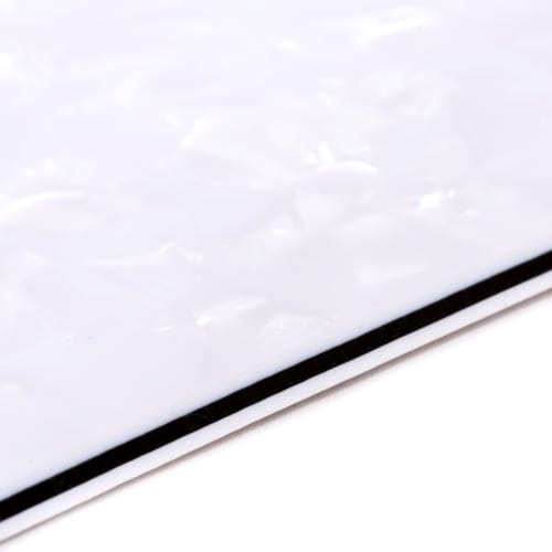 Musiclily Pro 11-Hole Telecaster Pickguard for Fender American 1969 Tele Thinline Electric Guitar with 1 Ham Mount, White Pearl, 4 Picks