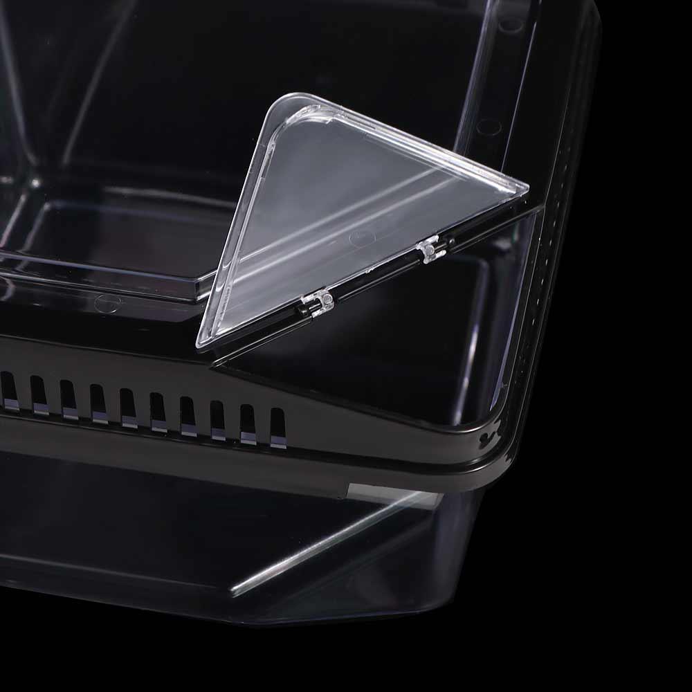 Пластиковый контейнер для рептилий Прозрачный контейнер для выращивания ящериц Противопобеговый террариум для рептилий Улитка