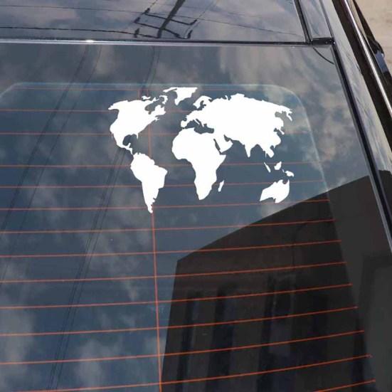 Карта мира, автомобильный Стайлинг, внедорожник, грузовик, кузов, окно, светоотражающие наклейки, наклейка, декор