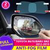 Полное покрытие, противотуманная непромокаемая пленка для Toyota 86 GT86 FT86 Scion FR-S Subaru BRZ 2012 ~, защитная пленка для зеркала заднего вида автомобиля