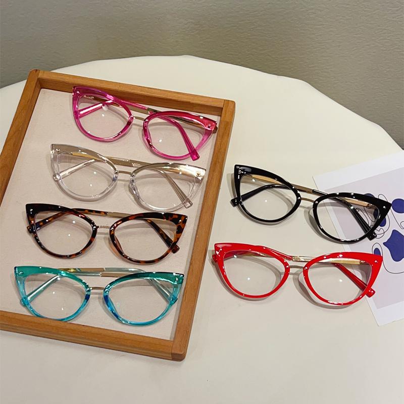 Винтажные очки «кошачий глаз» женские стильные оправы конфетного цвета, блокирующие синий свет, оптические оправы, модный брендовый дизайн