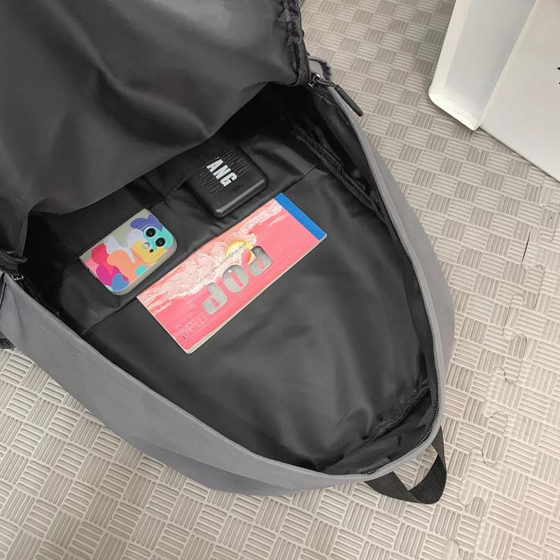 Большая вместимость школьного рюкзака для школьников, мужской компьютерный дорожный рюкзак, женский однотонный рюкзак