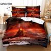 Beautiful Scenery Bedding Set, Volcano Duvet Cover Set, Soft Comfortable Breathable Duvet Cover, For Bedroom Guest Room Decor