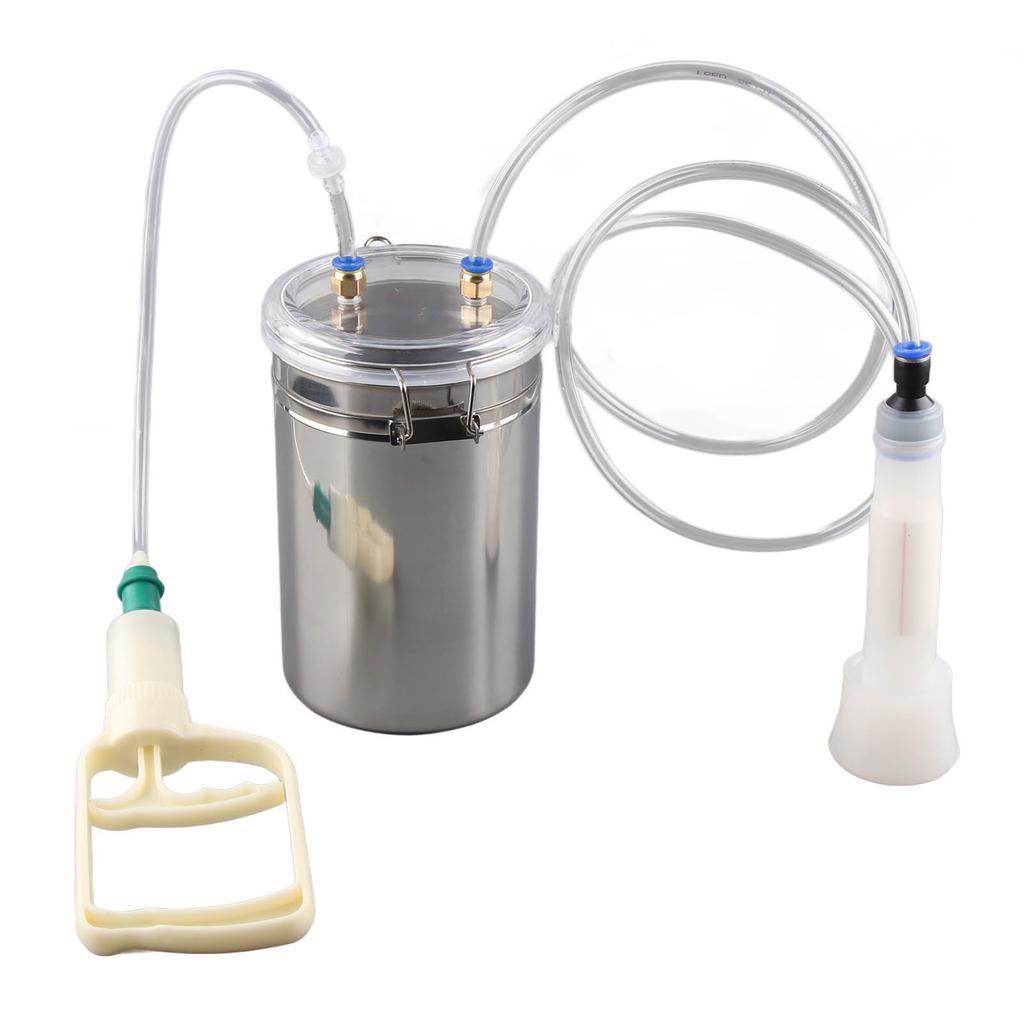 Manual Milking Machine 2L Capacity Effort Saving Operation Stainless Steel Bucket Portable Milking