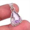 Natural Pink Amethyst Gemstone 925 Solid Sterling Silver Gift Pendant 1.25" y2D31
