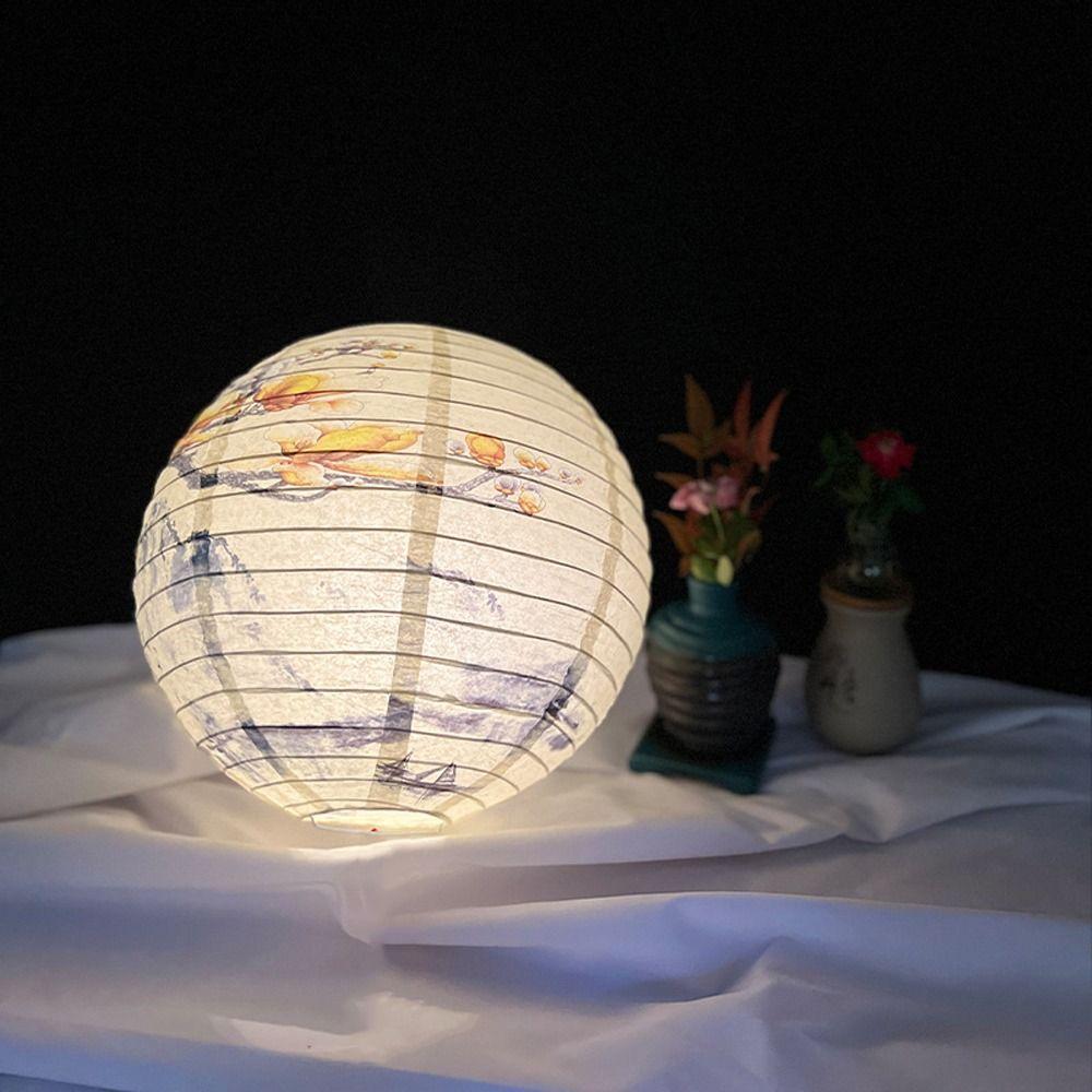 Абажур Бумажный Фонарь Круглый Подвесной Фонарь Шар Праздничные Принадлежности Бумажный Фонарь Новый Год