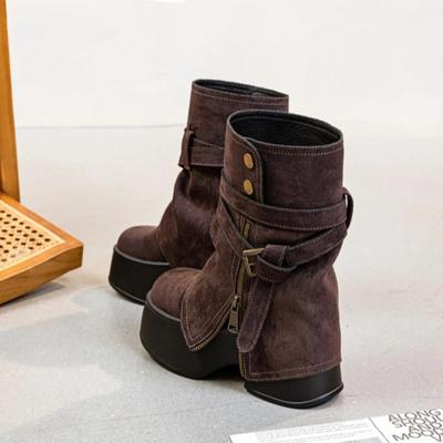 Брюки Сапоги Женская обувь Осень Зима Новинка Двухсекционные съемные короткие сапоги для женщин Модные сапоги на платформе Botas