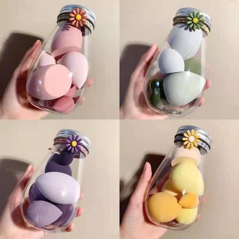 4/5/6pcs Makeup Sponge Set Cosmetic Puff for Foundation Cream Powder Concealer Make Up Blender with Box Flower Series