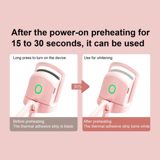 Термобигуди для ресниц USB Перезаряжаемые Электрические Бигуди для ресниц 2 Температуры Быстрый Нагрев Портативные Женские Инструменты для Завивки Ресниц с Подогревом