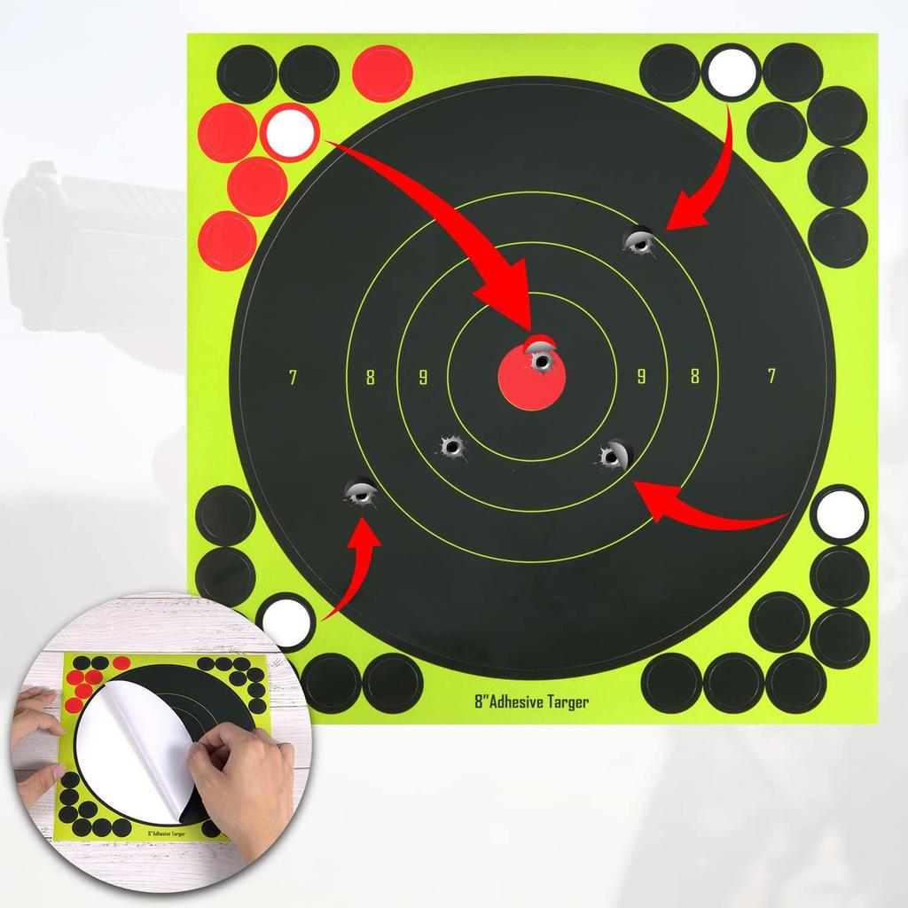 Fluorescent Green Self-Adhesive Shooting Target Stickers for Aiming
