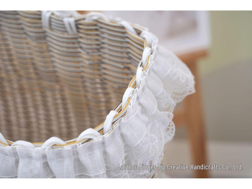 Красочная плетеная пластиковая корзина: Ручной сувенирный подарок, Имитация ротанга, Женская корзина для ванной и хранения