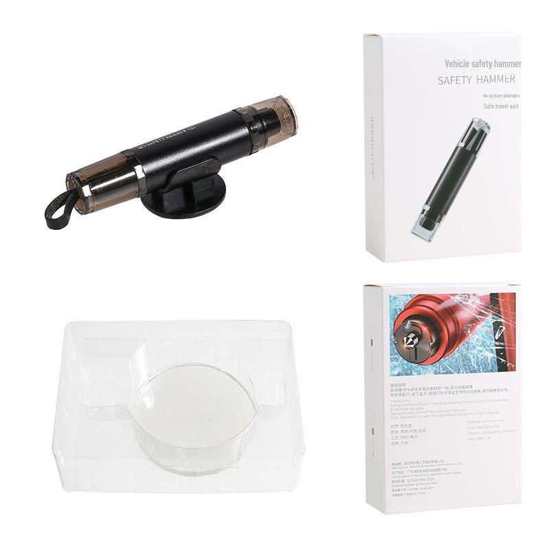 Compact Car Safety Tool: Window Breaker & Seat Belt Cutter