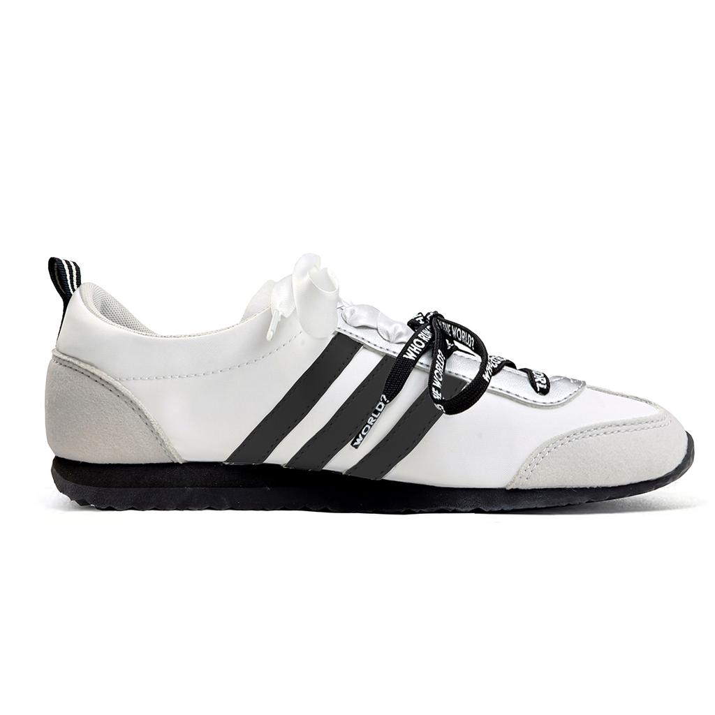 Adidas VS JOG 2.0 Vintage Polka Dot MONE Made Low top German Army Trainers Unisex Black White JR4653(Team177-)