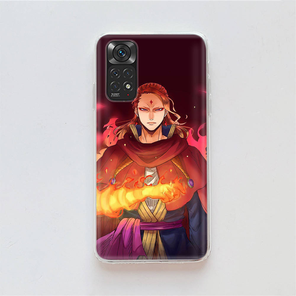 Чехол DT51 Black Clover Anime для Samsung A04 A14 A23 A34 A54 M23 M33 M52 M53 Realme 10 9 C30S C35 C55 VIVO Y02S Y21 Y33S Y51 X80 Pro Прозрачная крышка