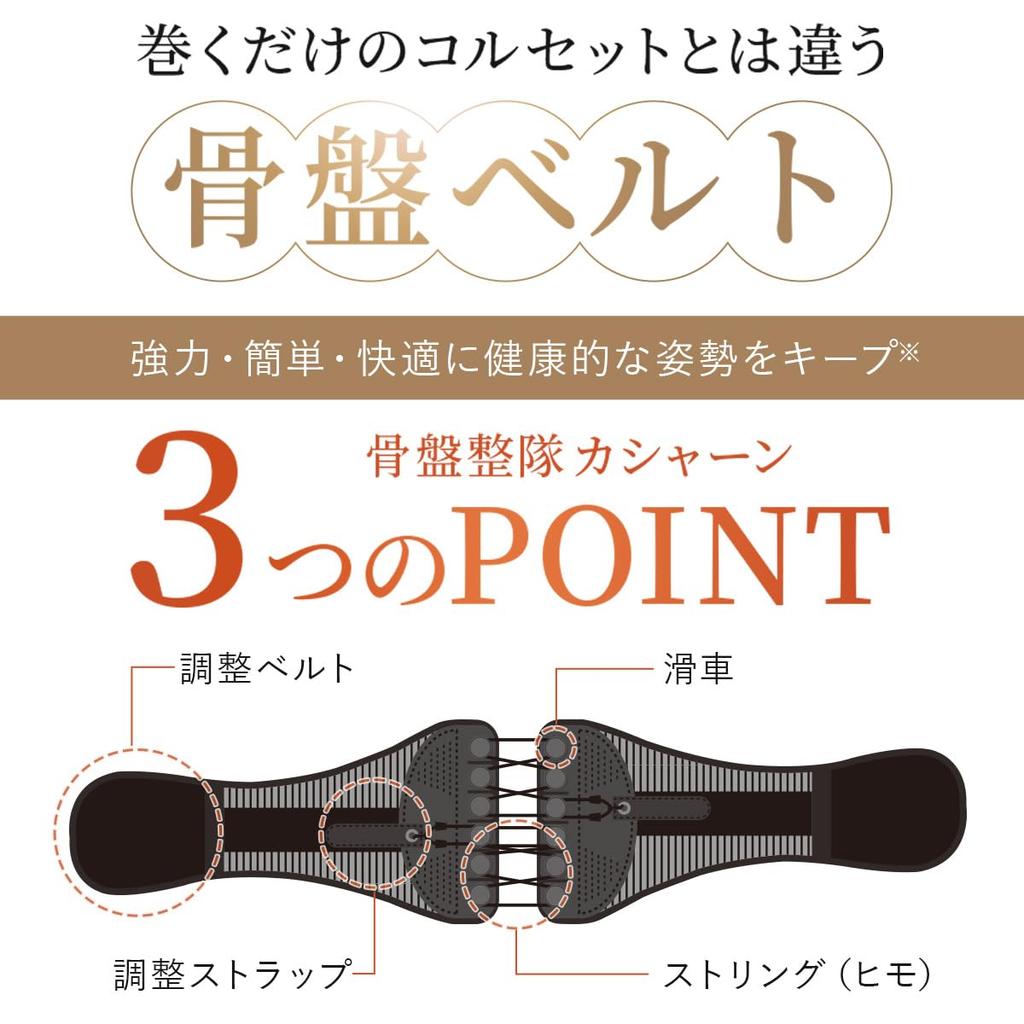 Copa Corporation Pelvic Adjustment Kashan Supporter Set Pelvic Belt Waist Posture Pelvis Corset Support Belt Thin Mesh Breathable (L (84-96cm))