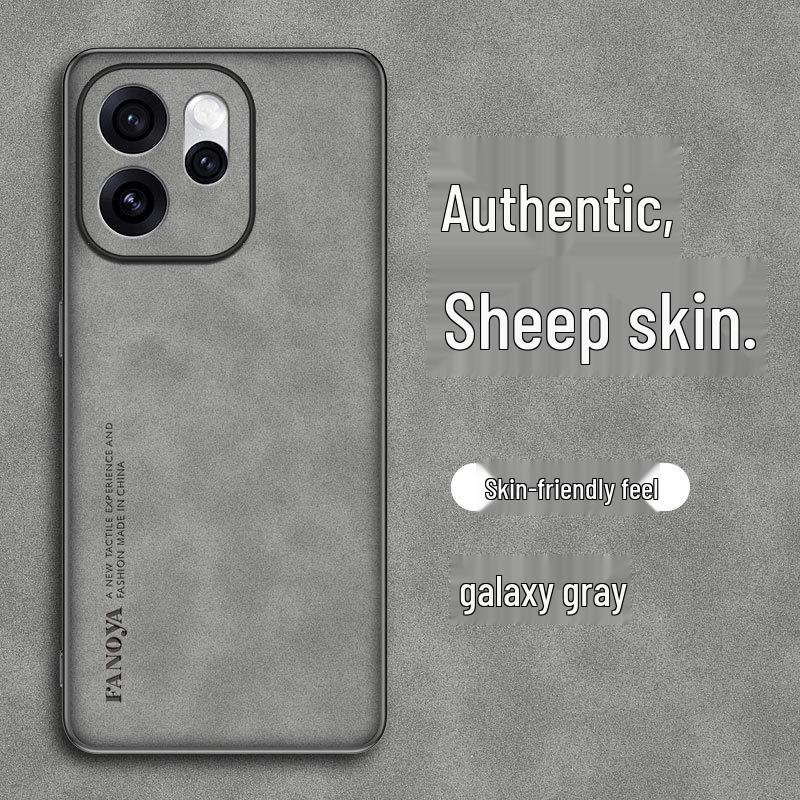 Чехол-книжка из кожи ягненка Oppo Reno16, противоударный, для бизнеса