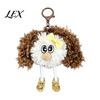 Curly Hair Plushie Pendant Cartoon Doll Keychain, Fuzzy Plush Keyring with Long Legs Legs, Backpack Handbags Purse Hanging Decoration Women