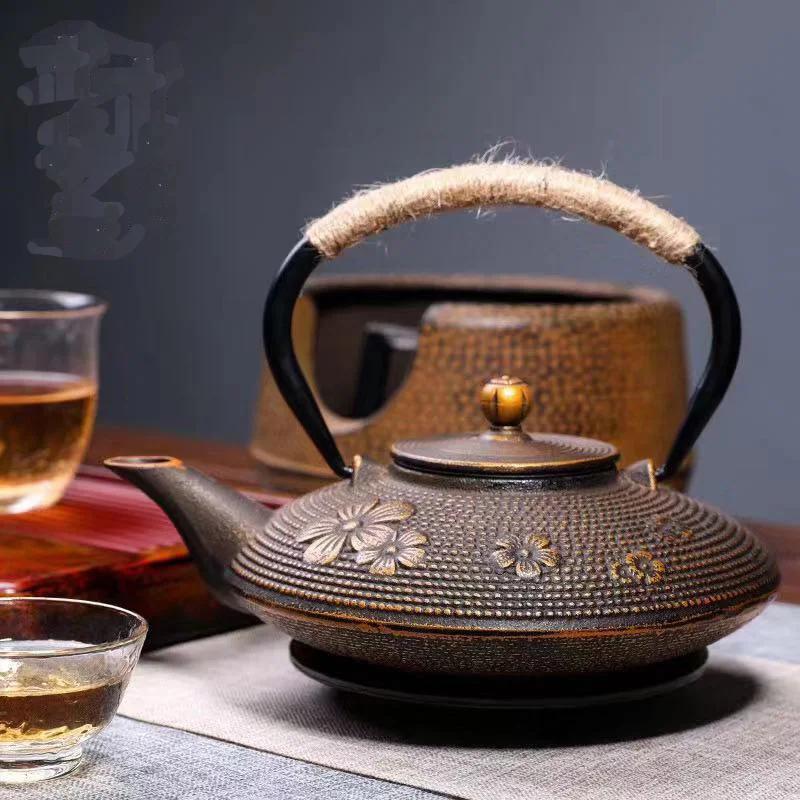 900 мл Чугунный Чайник Чайник Сакура Аксессуары Чайный Набор Декор для Дома для Друзей Семьи Свадьбы Влюбленных