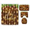 Christmas Household Bathroom Shower Curtain Four-Piece Bathroom Non-Slip Door Mat Bedroom Living Room Floor Mat Carpet
