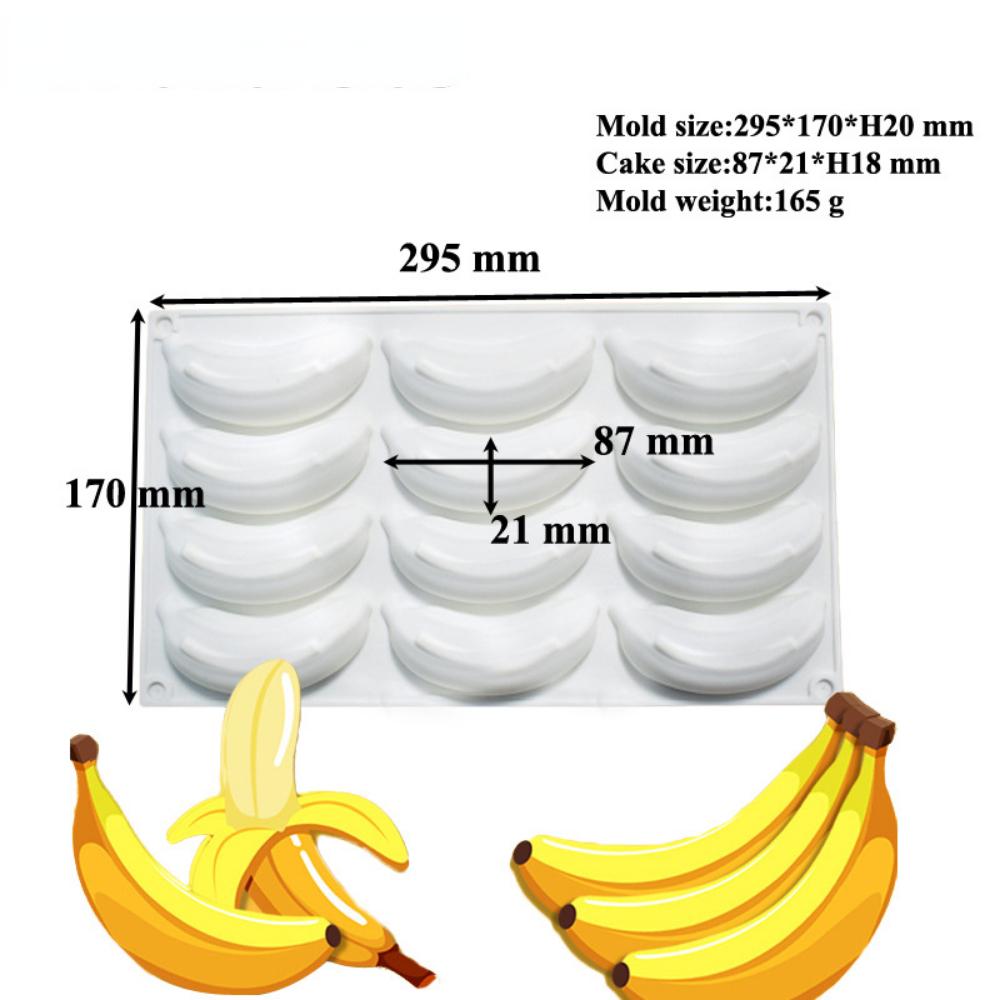 12 форм для бананового мусса, формы для торта, сделай сам, имитация фруктов, десертная форма, посуда для выпечки