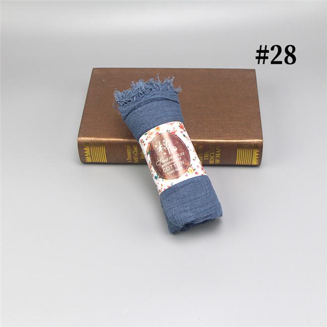 Wholesale Price 70*180cm Women Muslim Crinkle Hijab Scarf Femme Musulman Soft Cotton Headscarf Islamic Hijab Shawls and Wraps