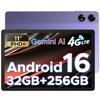 Doogee Планшет Tab G6+ 11 дюймов Android 16, 32 ГБ ОЗУ + 256 ГБ ПЗУ (TF 2 ТБ), 13-мегапиксельная камера, Планшеты со слотом для SIM-карты