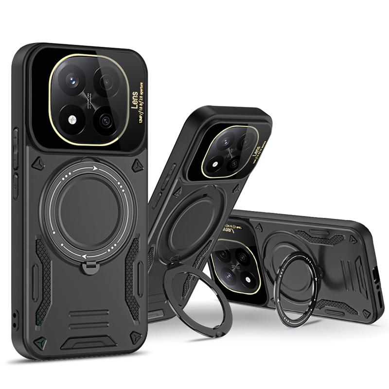 Чехол для Xiaomi Redmi Note 14 Pro 5G Magsafe Armor Magnetic Ring Case для Redmi Note 14 Pro 5G Wireless Charge Cover