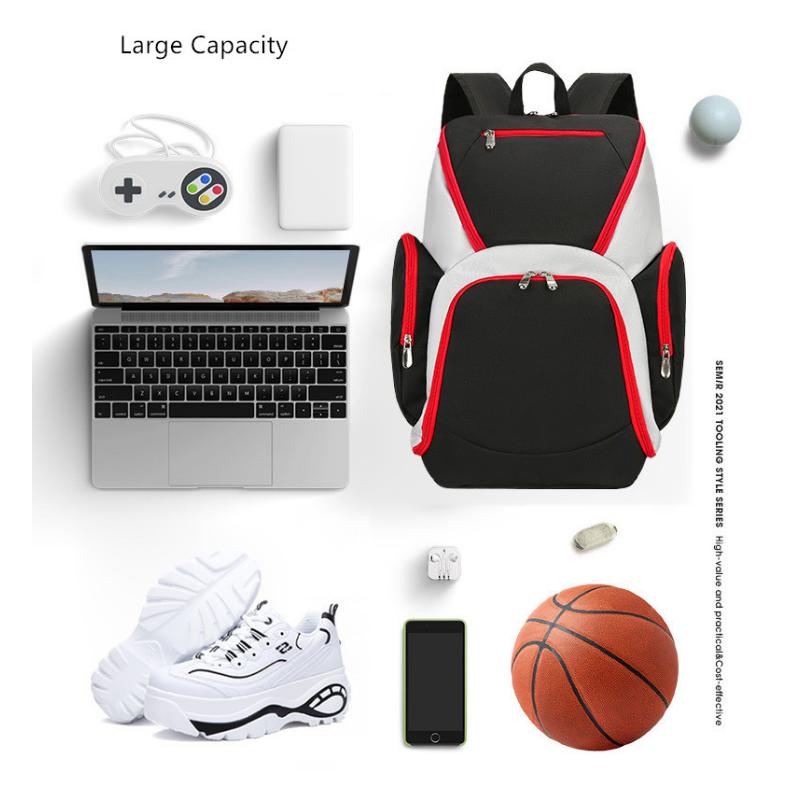 Футбольный рюкзак Fengdong, сумка для баскетбола, модный водонепроницаемый легкий спортивный рюкзак, мужская школьная сумка большой вместимости