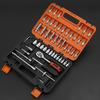 53 PCS Car Hand Tool Sets Repair Tool Kit Mechanical Tools Box for Home DIY 1/4" Socket Wrench Set Ratchet Screwdriver Bits