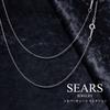 Azuki Fine Sterling Silver 925 Necklace Wire Diameter Width 45cm [Sears] Chain, Link, Chain, 0.25mm, 1.2mm, yml-cl25-45