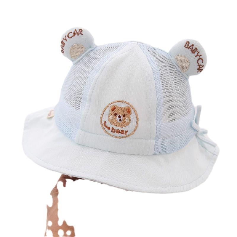Cute Baby Summer Mesh Bucket Hat Breathable Sun Protection Visor Thin Trendy Cap For Boys And Girls