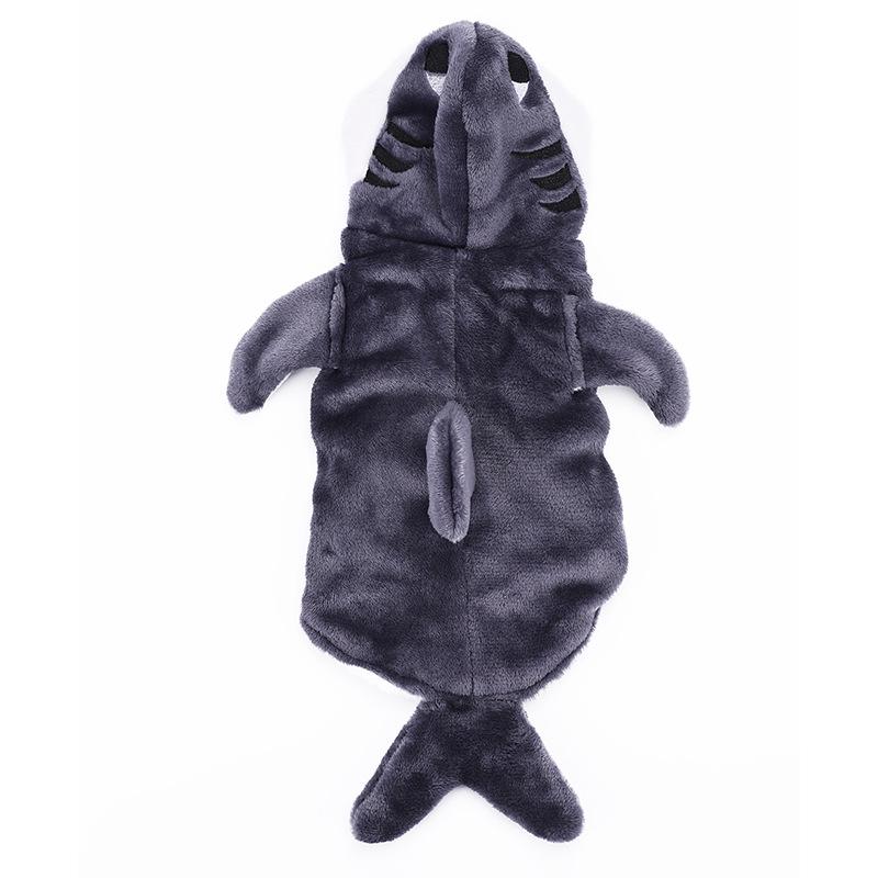 Three-Dimensional Shark Dog Costume for Halloween - Autumn/Winter Pet Apparel