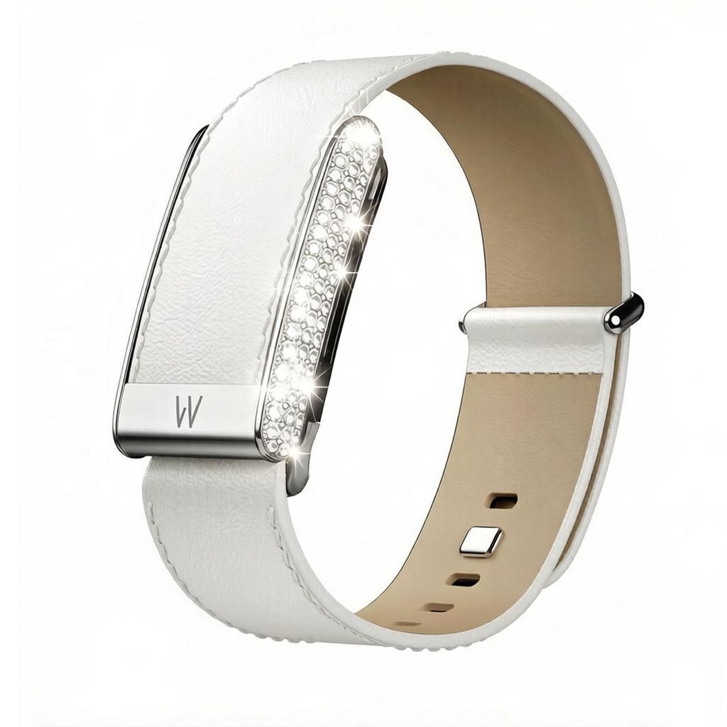 Совместимый с Whoop 5.0 MG Crystal Straps Ремешок с пряжкой из натуральной коровьей кожи верхнего слоя, ремешки, яркий серебристый металлический U-образный элемент