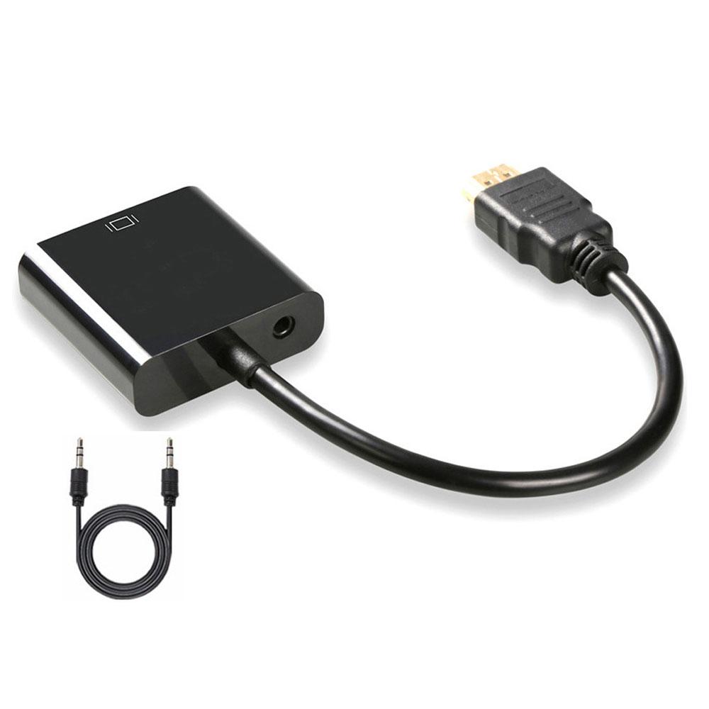 HD 1080P HDMI-совместимый к VGA кабельный конвертер HDMI-совместимый штекер к VGA-гнезду адаптер для планшета ноутбука ПК ТВ