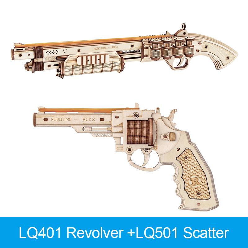 Robotime Gun Blocks Model Buliding Kit Toys Gift For Children Kids Boys Birthday Gift