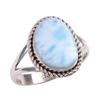 Natural Republic Ларимар Драгоценный камень 925 Стерлинговое серебро Ювелирное кольцо Размер 7.5 M4H01