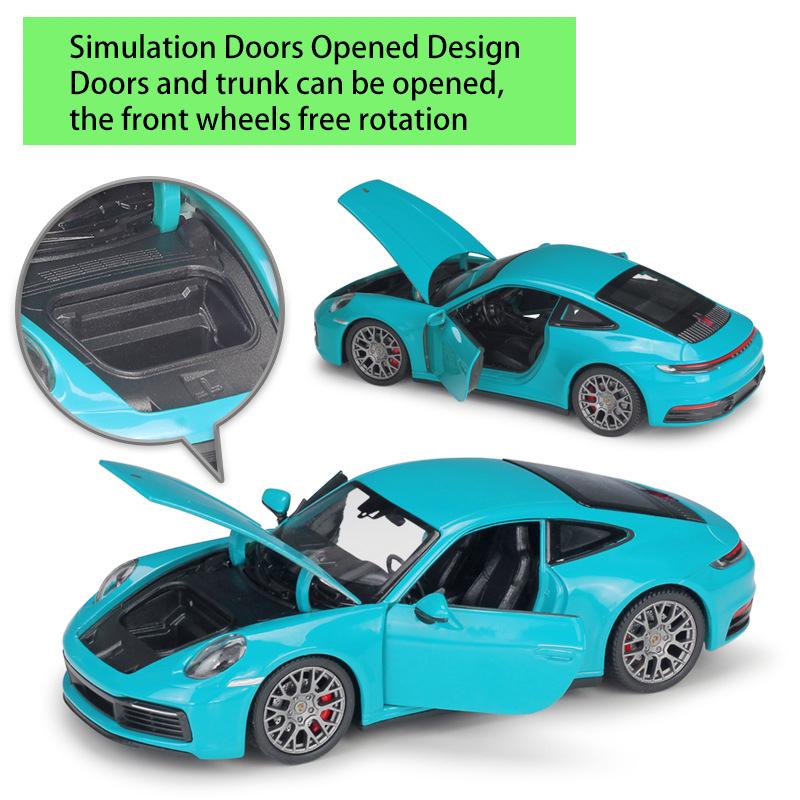 1/24 Welly Porsche 911 Carrera 4S Coupe, модель спортивного автомобиля из сплава, литье под давлением, металлические игрушечные автомобили, модель автомобиля, имитация, детские подарки
