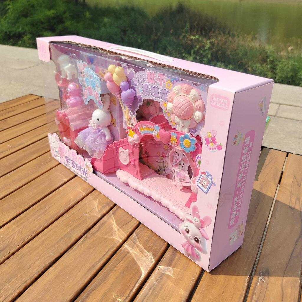 Милый домик для кролика: Качели, Горка, Кровать и Тренировочный класс для девочек