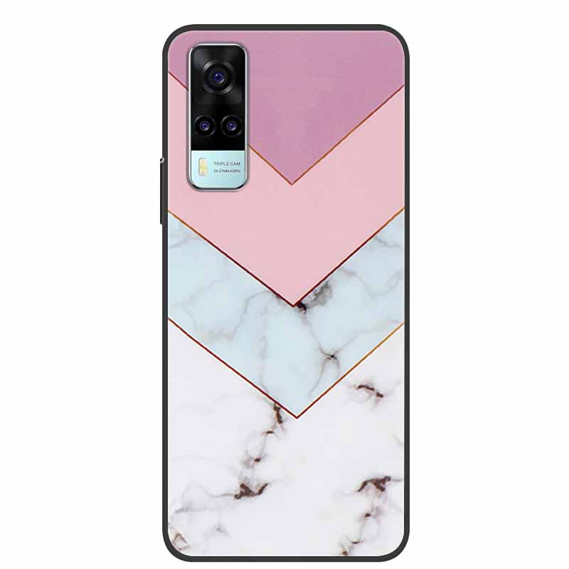 Чехол для vivo Y31 Y53S Y11S Y12S V2026 Мраморный Мягкий ТПУ Силикон Защитная Крышка Телефона Для vivo Y31 2021 Задняя Крышка Funda Y 31 Coque