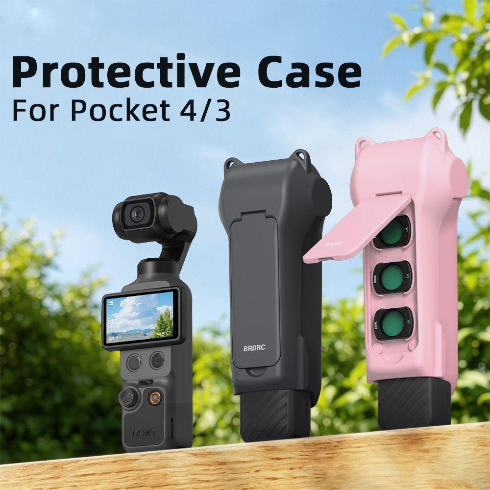 with Filter Storage Flip Protective Case for DJI Osmo Pocket 4 3 Gimbal Camera Accessories