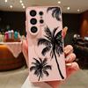 Креативный чехол с узором «Кокосовый закат» для Samsung S26 S25 Ultra S24 S23 FE S22 A15 A16 A17 A35 A36 A37 A54 A55 A56 A57 5G Гибридный магнитный матовый чехол