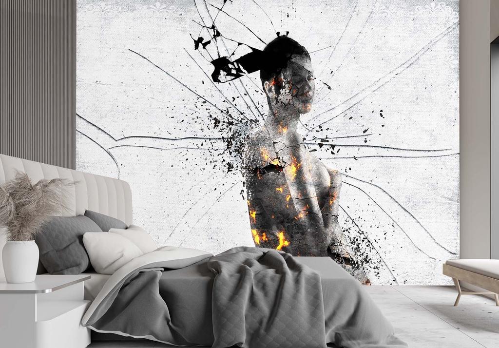 Wallpaper Woman Modern Abstract 3d