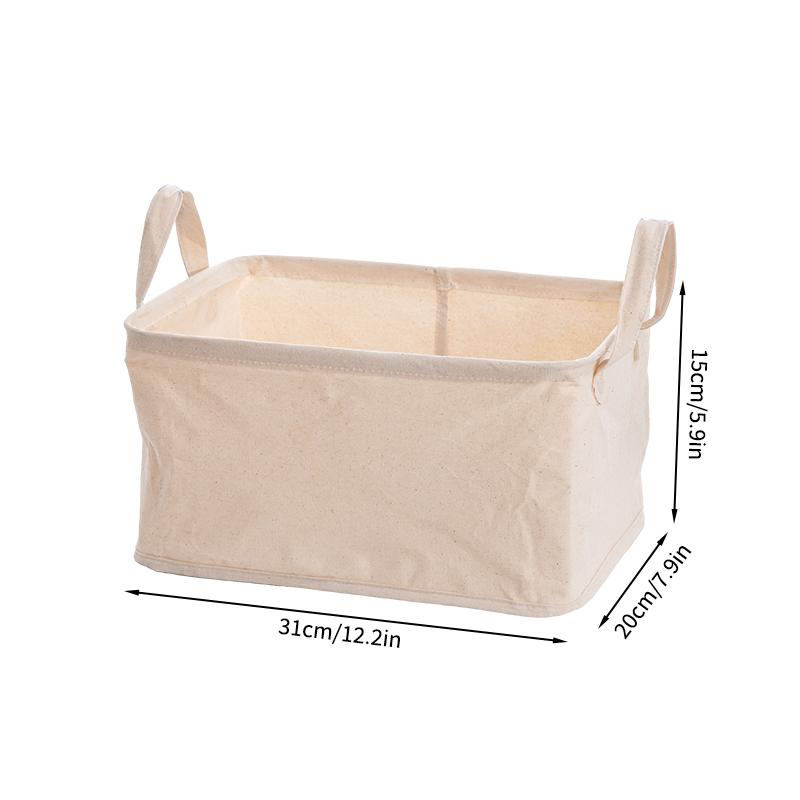 Cotton Linen Dirty Clothes Laundry Basket Collapsible Laundry Hamper Toy Storage Household Sundries Storage Basket with Handle