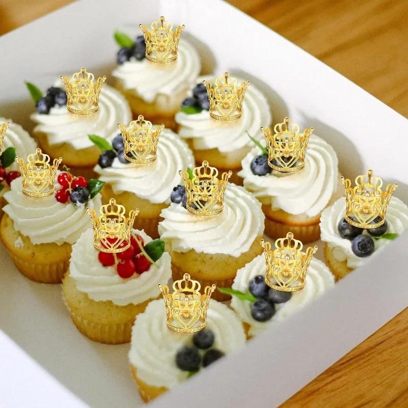 10/1 шт. металлические мини-короны для украшения торта, цветочные букеты, украшения для кексов для свадьбы, детского душа, дня рождения, вечеринки, украшения