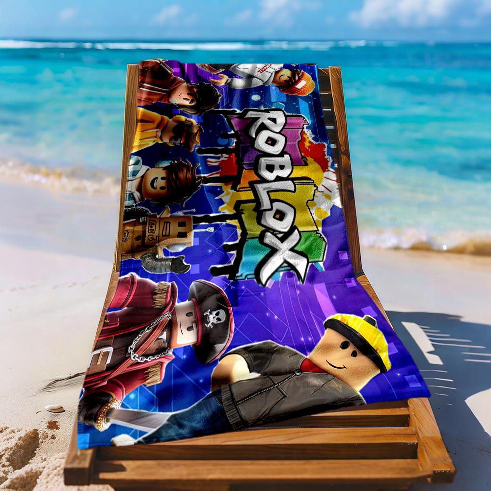 Roblox Beach Towel Super Soft Microfiber Quickdry Fabric Comfortable Lightweight