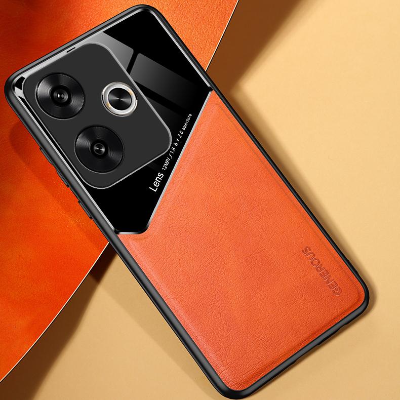 Кожаный чехол с текстурой для Xiaomi Poco F6 Pro F5 5G X6 X5 M6 Pro 4G C65 с автомобильным магнитным держателем-присоской Coque Fundas Capa